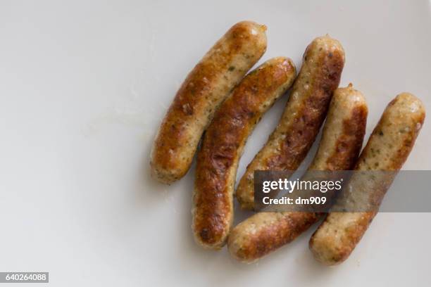 nuremberger sausage - bratwurst stock pictures, royalty-free photos & images
