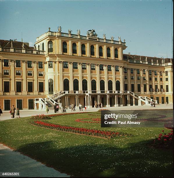 The palace of Schonbrunn in Vienna, Austria, home to the Habsburg dynasty of Austria-Hungary.