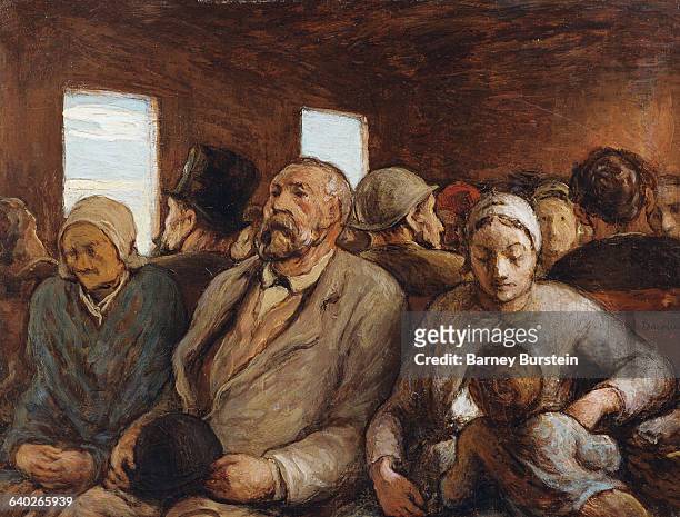 Third-Class Carriage by Honore Daumier