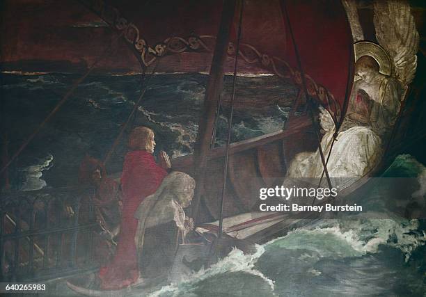 Galahad in Solomon's Ship by Edwin Austin Abbey