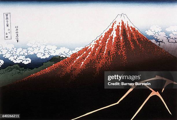 Print by Hokusai from the series Thirty-Six Views of Mount Fuji.