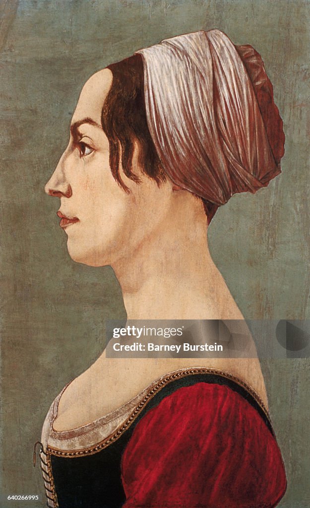 Woman in Green and Crimson by Piero del Pollaiuolo