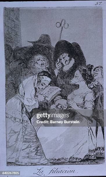 Number 57 from Goya's series of "Los Caprichos"|Published in Madrid in 1799