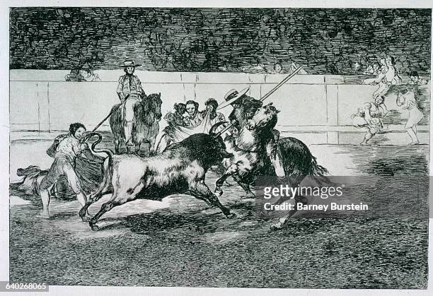 From Goya's series "Tauromaquia" on the art of bullfighting.