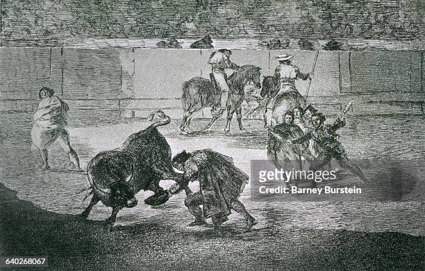 From Goya's series "Tauromaquia" on the art of bullfighting|Medium: Ink on paper|Creation date: 1816