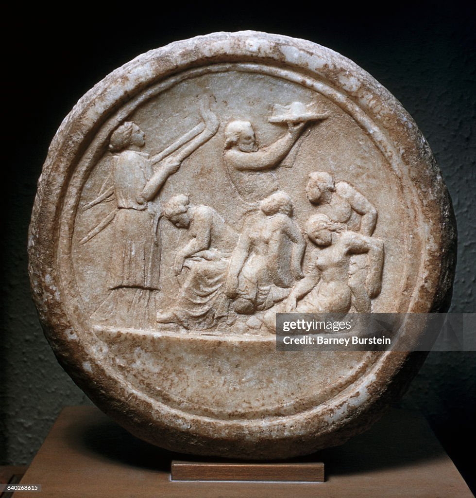 Hellenistic Greek Votive Sculpture with Dionysiac Ceremony