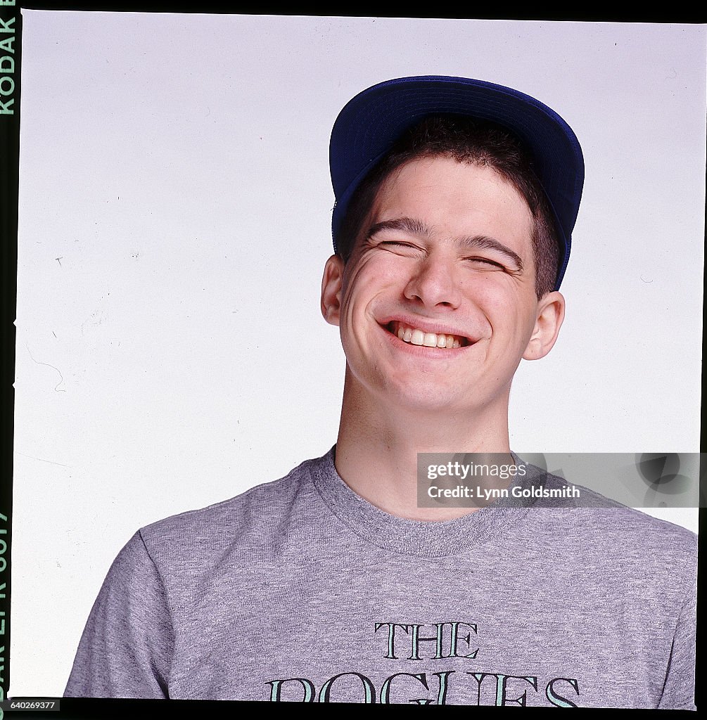 Ad Rock Rapping Rapper Ad-Rock, Adam Horovitz of the Beastie Boys, wearing a t-shirt ...