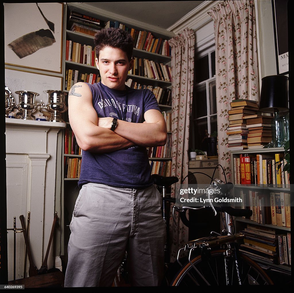 Ad Rock Rapping Rapper Ad-Rock, Adam Horovitz, of the Beastie Boys at his apartment ...