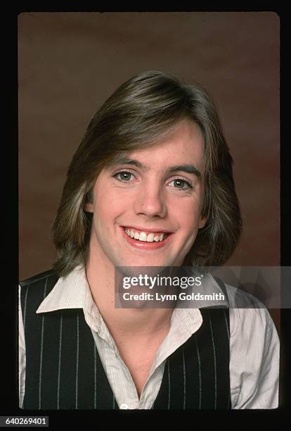Studio protrait of Shaun Cassidy. He is shown in a head-and-shoulders view, smiling. Undated photograph.