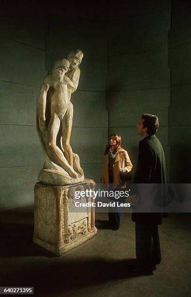 The Pieta Rondanini, exhibited at the Castello Sforzesco, Milan. This was Michelangelo's last work. | Located in: Castello Sforzesco.