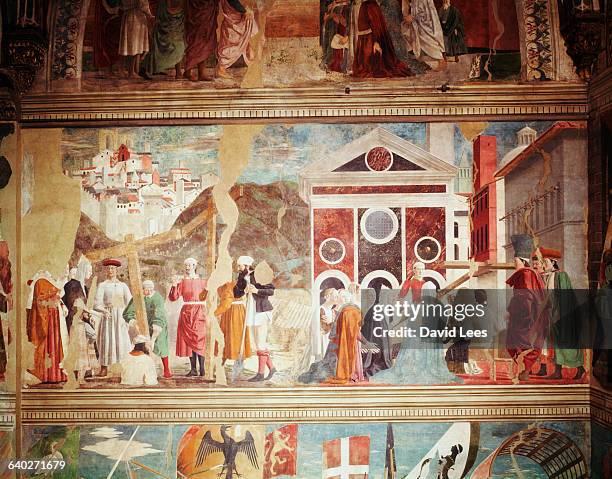 Fresco from the series The Legend of the True Cross in the Church of San Francesco, Arezzo, Italy. Part of: 'Legend of the True Cross' Fresco Cycle...