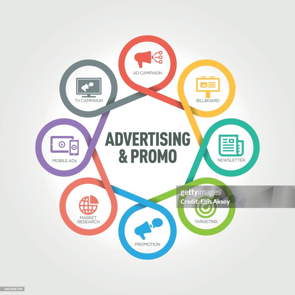 Advertising And Promo Infographic With 8 Steps Parts Options High-Res ...