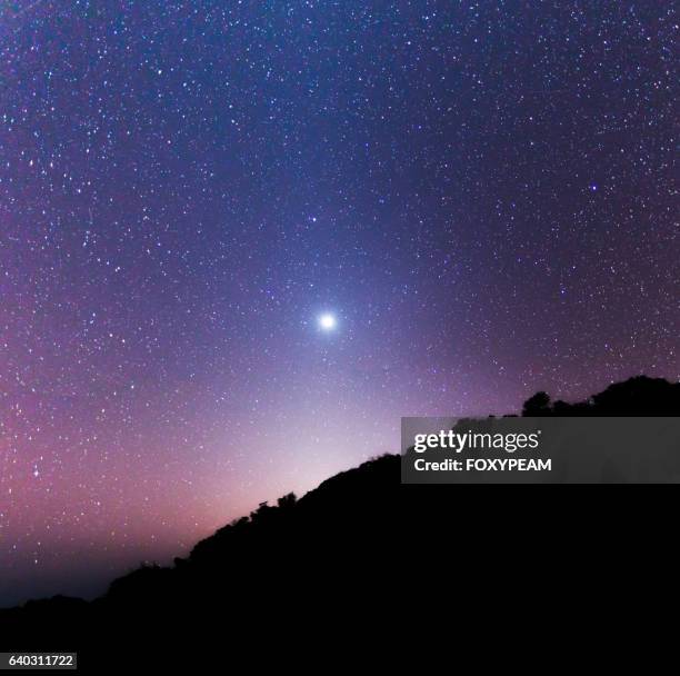 zodiacal light - zodiacal light stock pictures, royalty-free photos & images