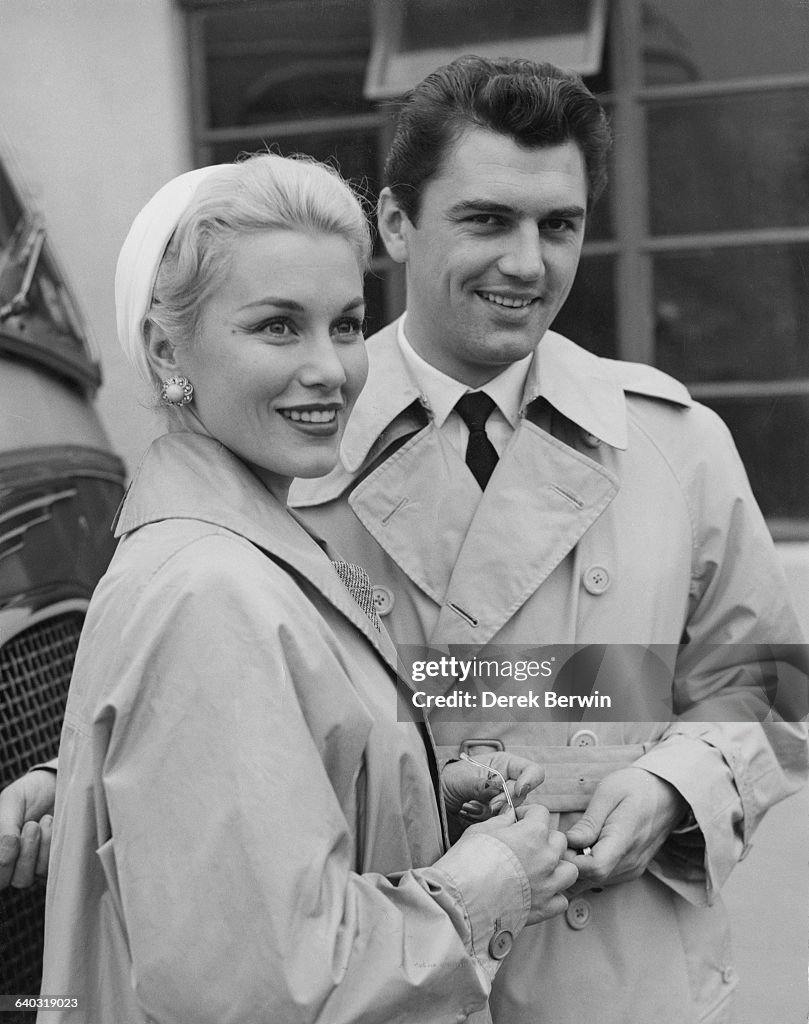 British actor Edmund Purdom with actress Linda Christian , the... News