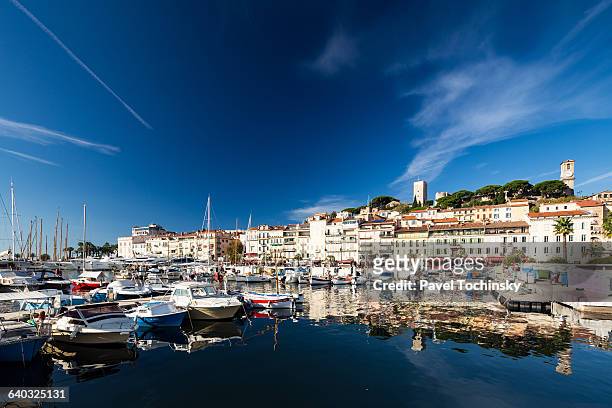 cannes old le suquet district - cannes building stock pictures, royalty-free photos & images