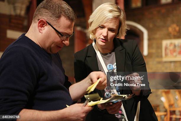 Labour MP Stella Creasy attends a meeting of her constituency party ahead of Wednesday's coming Brexit vote on January 29, 2017 in Walthamstow,...