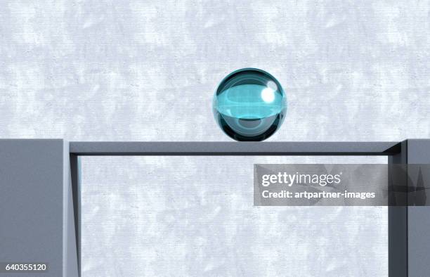 a sphere rolls over a bridge - bridge building glass stock pictures, royalty-free photos & images