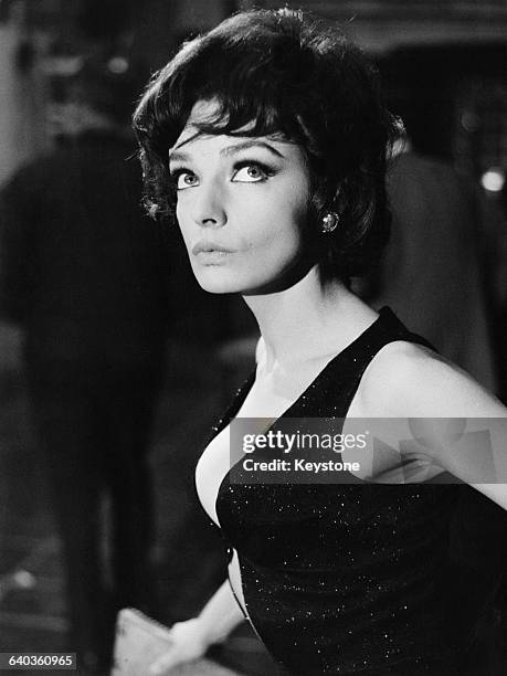 French singer and acress Marie Laforêt as Ida in the French film 'Cent briques et des tuiles' , directed by Pierre Grimblat, 1965.