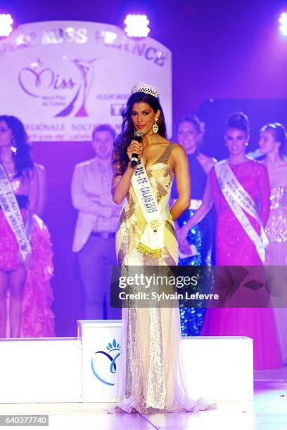Miss France 2016, Iris Mittenaere, attends a local miss election as she was Miss Nord-Pas-de-Calais in northern France, October 10, 2015. Iris...