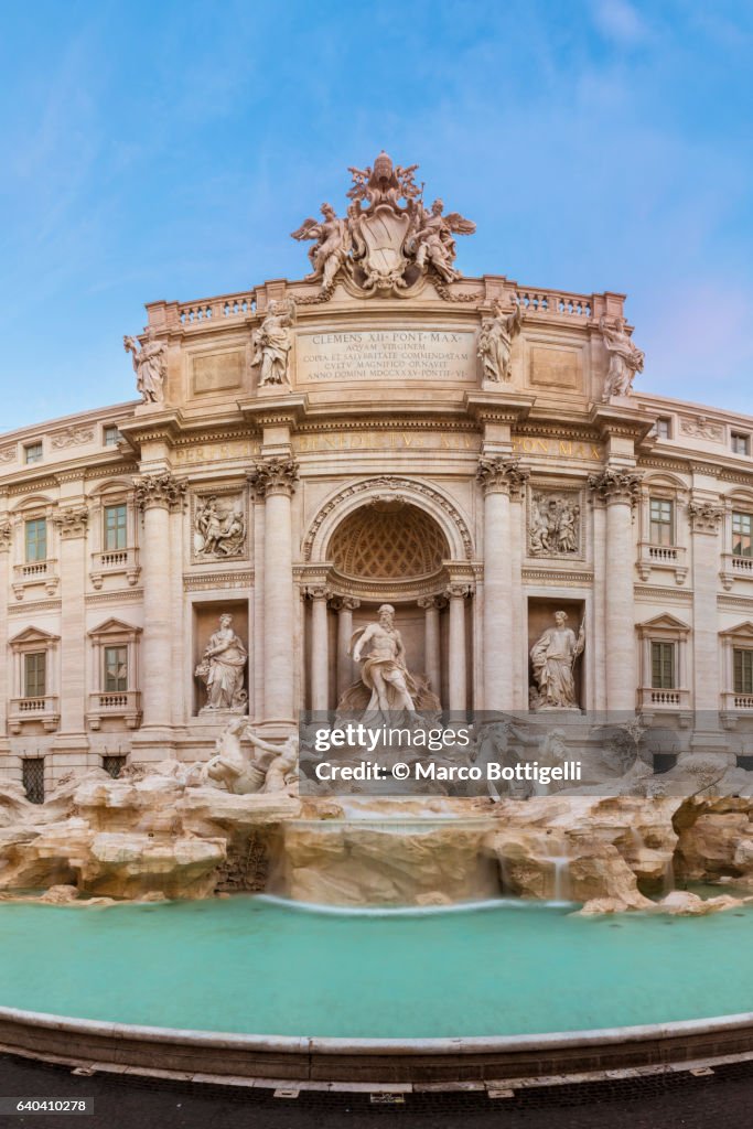 The Trevi fountain in Rome, Lazio, Italy.