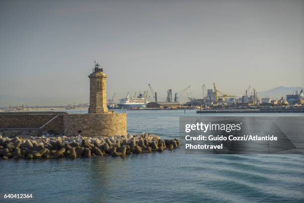 lighthouse of the port - livorno foto e immagini stock