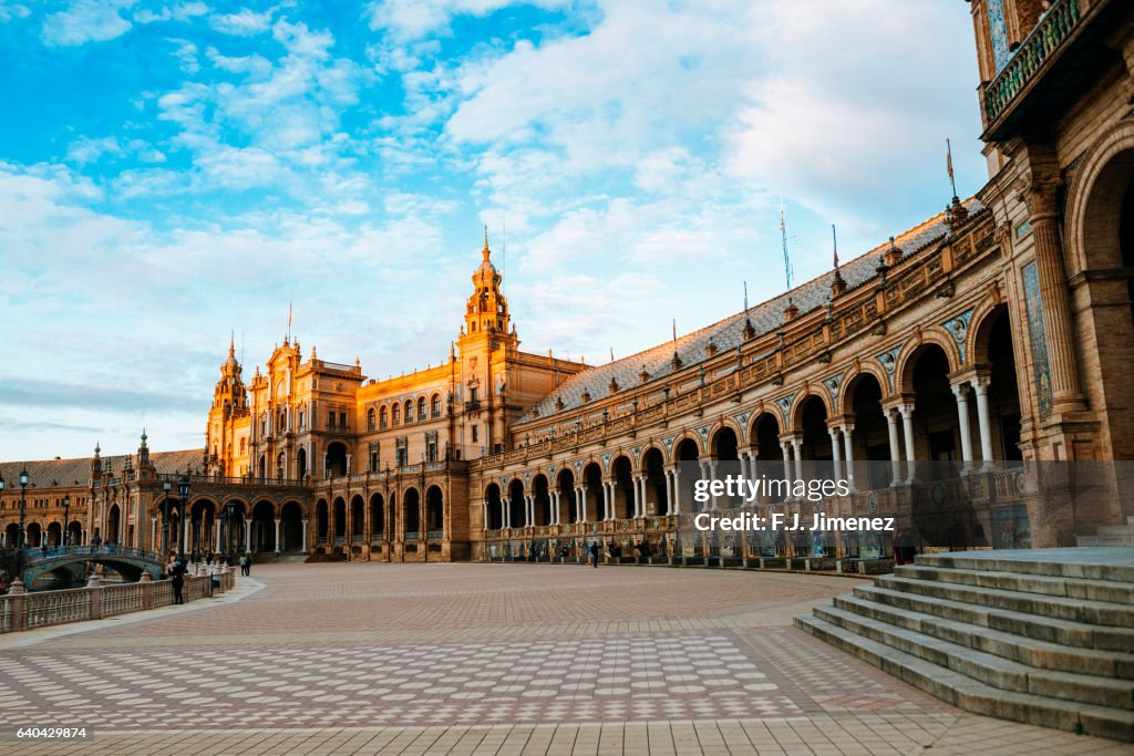 Tower of the Plaza of Spain in Seville