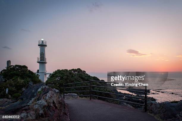 lighthouse of cape nagasaki-bana - 指宿市 fotografías e imágenes de stock