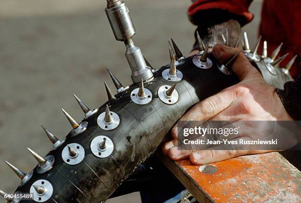 Spiked Motorcycle Tyre