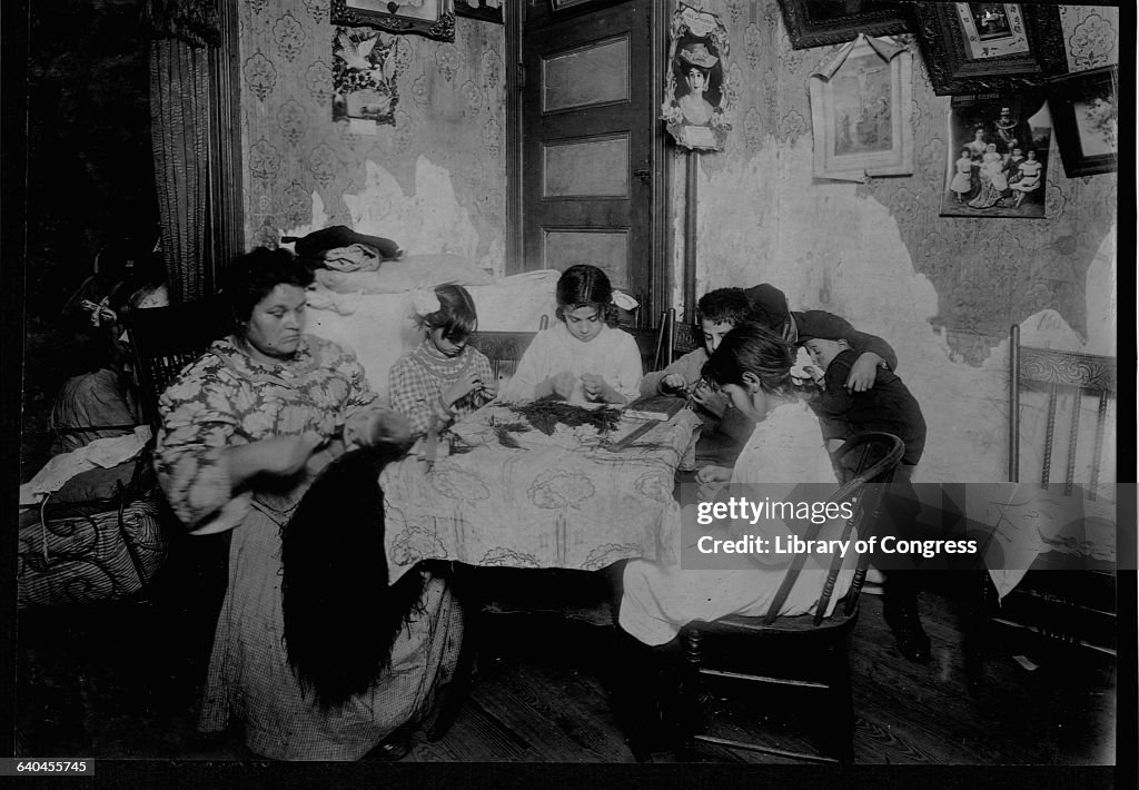 Sewing in Tenement Apartment