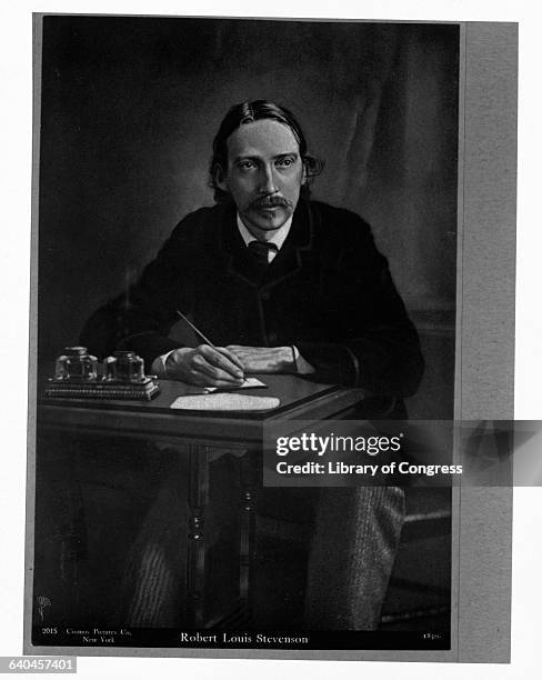 Robert Lewis Stevenson Seated at Writing Desk