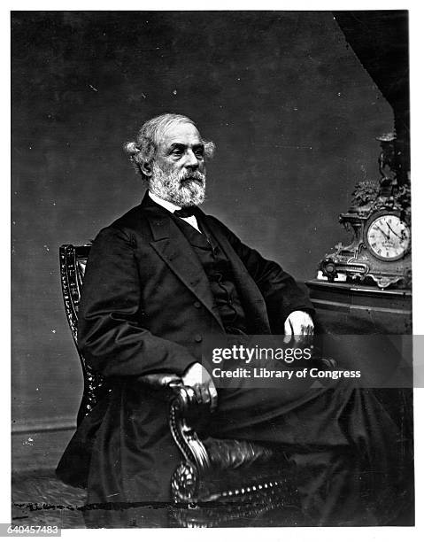 Robert E. Lee Seated by Clock