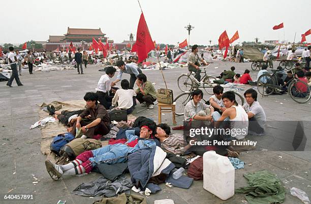 Students in Tiananmen Square