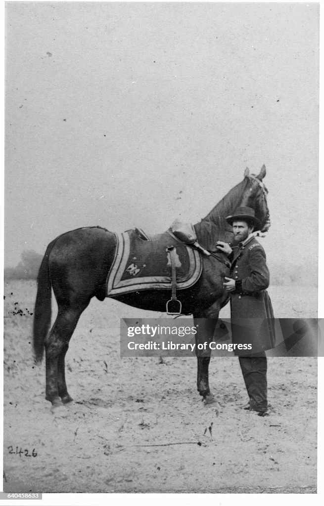 General Ulysses S. Grant Standing with Horse