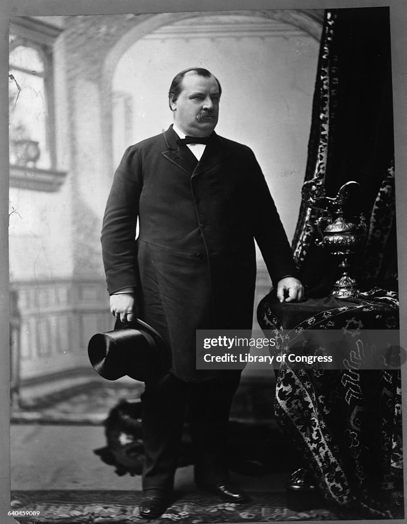 President Grover Cleveland Holding Top Hat