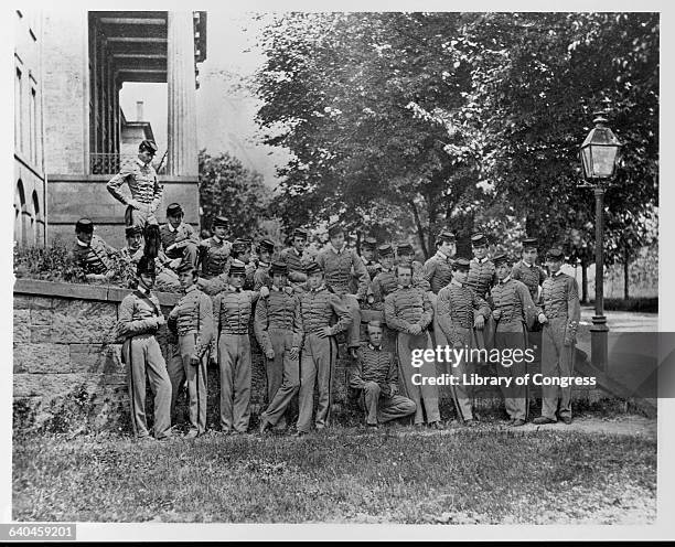 John Rodgers Meigs with West Point classmates of 1863, probably taken in 1862.