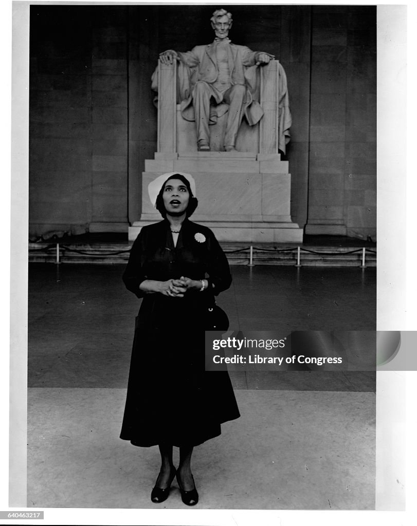 Marian Anderson Singing at the Lincoln Memorial