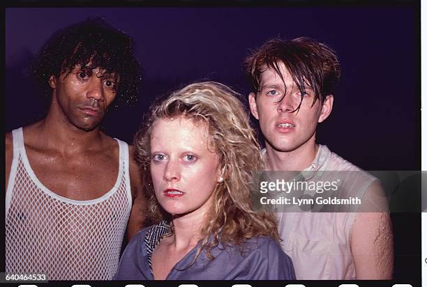 Joe Leeway, Allanah Currie and Tom Bailey of the Thompson Twins