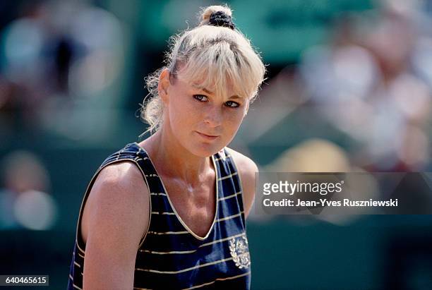 Andrea Temesvari at the 1991 Roland Garros tennis tournament.
