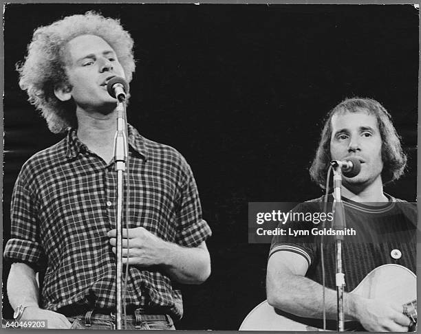 Art Garfunkel and Paul Simon Performing