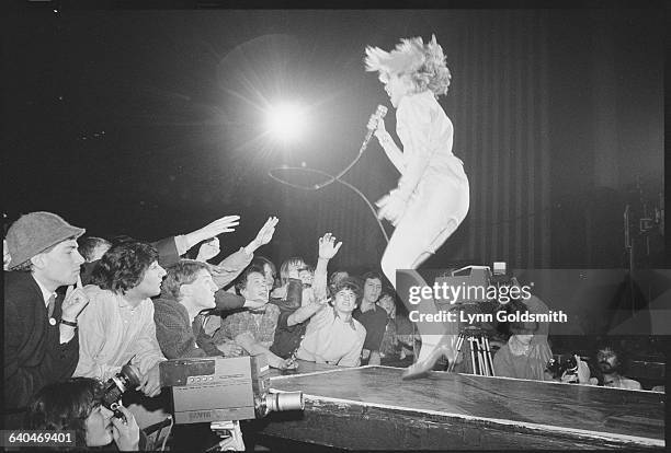Debbie Harry of Blondie Jumping On Stage