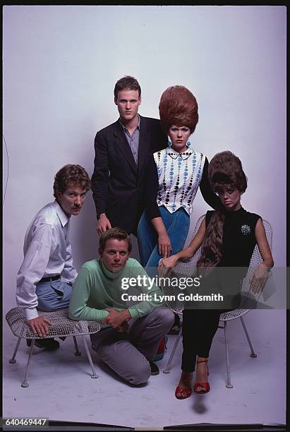Kate Pierson, Fred Schneider, Keith Strickland, Cindy Wilson and Ricky Wilson of The B-52s.