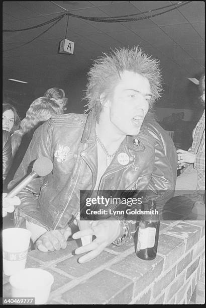 Sid Vicious of The Sex Pistols during the Sex Pistols' 1978 Tour through the US South, January 1978.