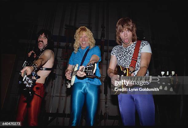 The members of Spinal Tap : Derek Smalls , David St. Hubbins and Nigel Tufnel .