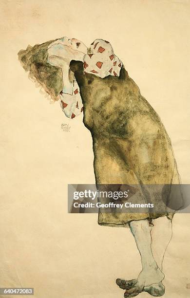 Sleeping Girl by Egon Schiele