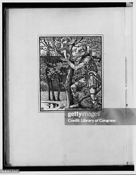 The Selfish Giant Line eng.in Oscar Wilde, The Happy Prince, P.45 Giants Bi-works Rare Book Div File
