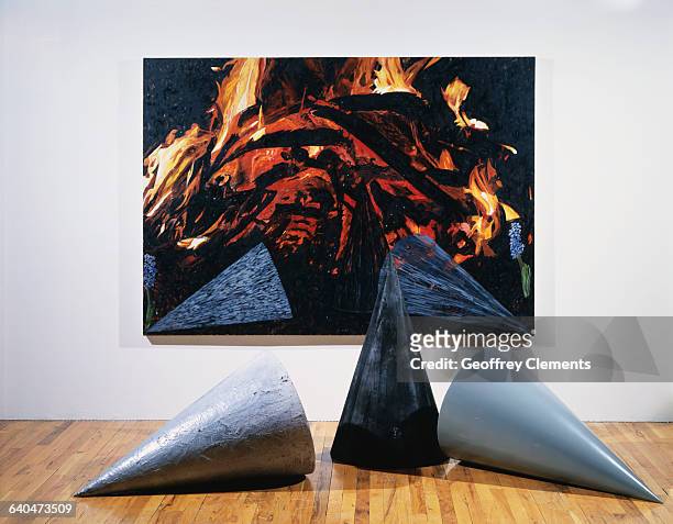 Burning Pyre with Cones from Spiral Installation Series by Jennifer Bartlett