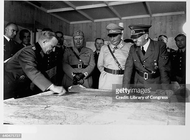 Mussolini Visits OKH Mauerwald Headquarters