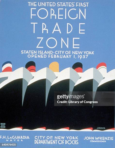 The United States' First Foreign Trade Zone Advertisement Poster by Jack Rivolta