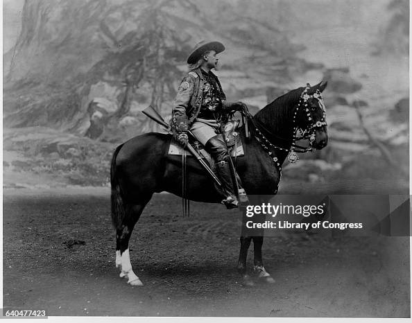 Buffalo Billy Cody Sitting on Horse