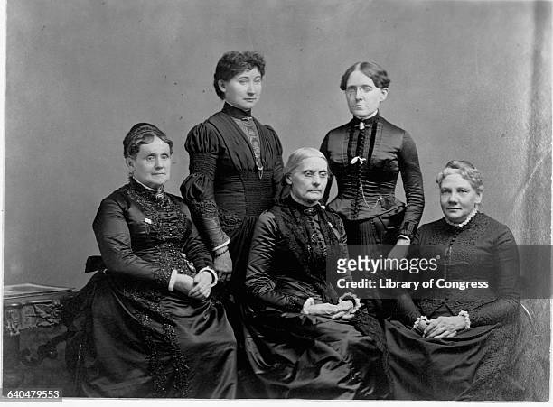 Susan B. Anthony, Frances Willard, and other members of the International Council of Women, circa 1900.